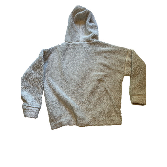 Prana Permafrost Half Zip Sherpa Hoodie Sweater Pocket Pullover Sherpa Cream M - Picture 7 of 11